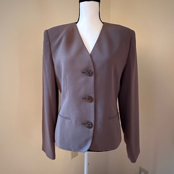 *LORD & TAYLOR* Brown Button Blazer Suit Jacket Size 8 - Picture 1 of 8